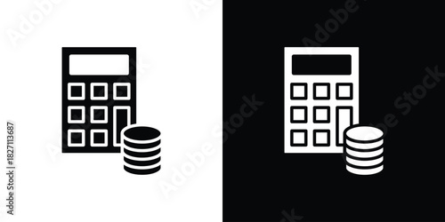 Budget icons symbol illustration. Vector graphics