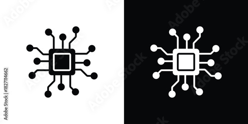 Computer science icons symbol illustration. Vector graphics