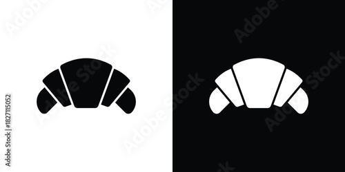 Croissant icons symbol illustration. Vector graphics