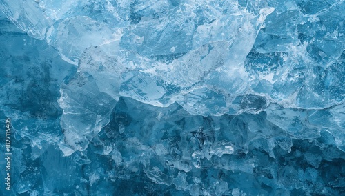 Wallpaper Mural Close up view of textured blue ice formations with intricate patterns and light reflections shining through Torontodigital.ca