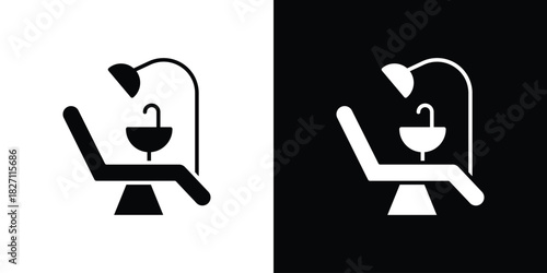 Dentist chair icons symbol illustration. Vector graphics