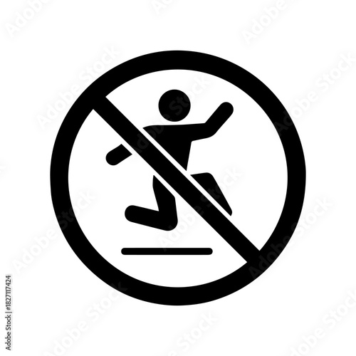 Do not jump sign vector icon on a white background
Vector warning sign icon