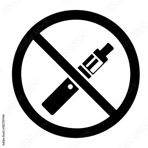 No smoking electronic cigarettes sign vector icon on a white background
Vector warning sign icon