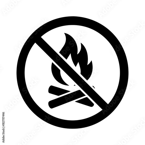 Do not light fires sign vector icon on a white background
Vector warning sign icon