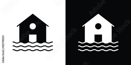 Flood icons symbol illustration. Vector graphics