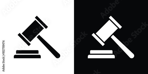 Gavel icons symbol illustration. Vector graphics