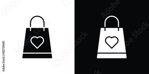Gift bag icons symbol illustration. Vector graphics