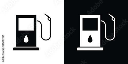 Gas station icons symbol illustration. Vector graphics