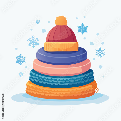 christmas cake with snowflakes