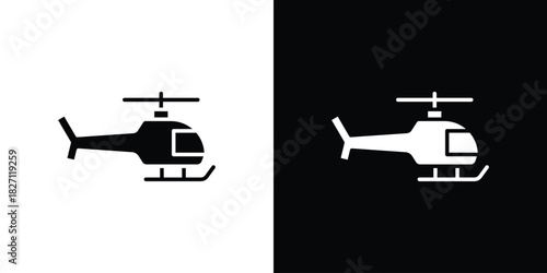 Helicopter icons symbol illustration. Vector graphics