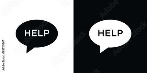 Help icons symbol illustration. Vector graphics