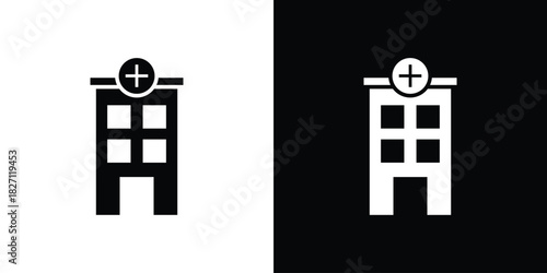 Hospital icons symbol illustration. Vector graphics
