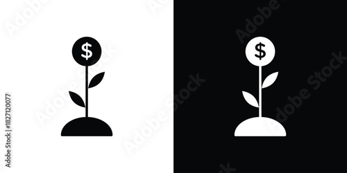 Investment icons symbol illustration. Vector graphics