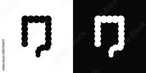 Intestines icons symbol illustration. Vector graphics