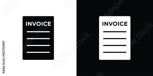 Invoice payment icons symbol illustration. Vector graphics