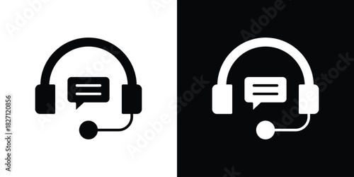 Live chat icons symbol illustration. Vector graphics