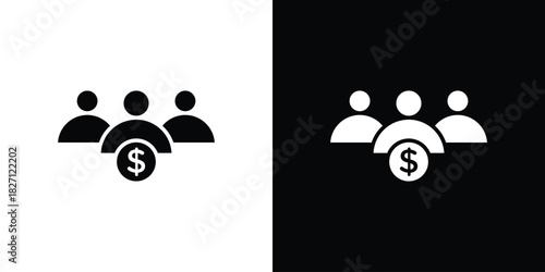Mutual funds icons symbol illustration. Vector graphics