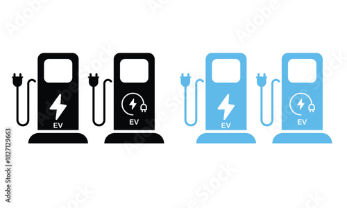 Charging point icon. Electric plug symbol vector.