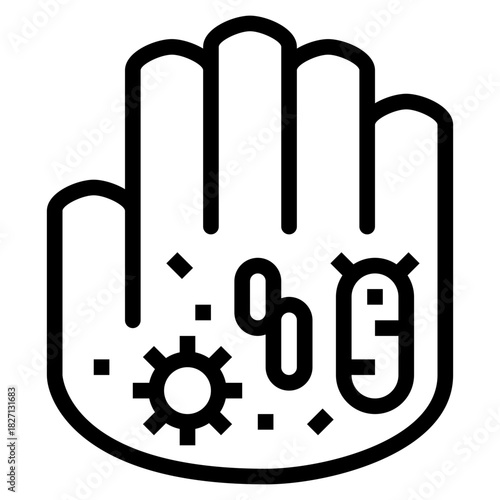 Contaminated Hand Icon