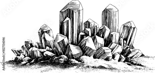 Intricate frost pattern banner with engraved decorative crystal design for winter themes