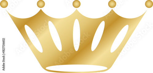 Golden crown silhouette with rounded decorative points