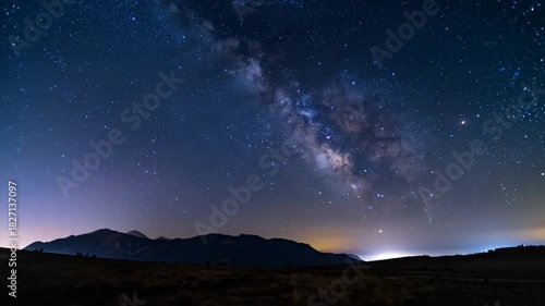 Wallpaper Mural Majestic Milky Way Galaxy Over Mountain Range at Night Torontodigital.ca