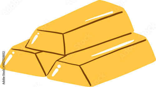 Hand Drawn Gold Bar Icon