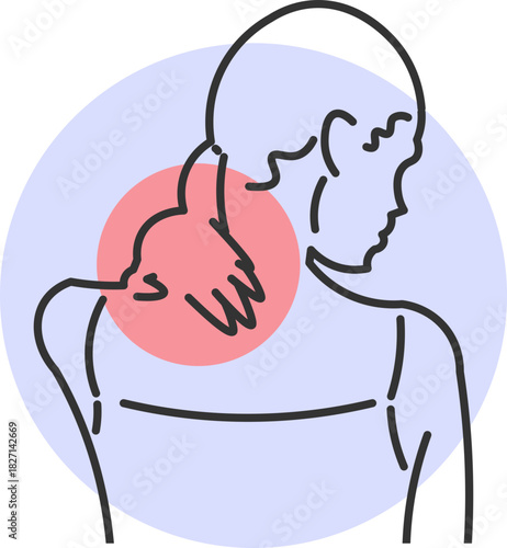 Woman Experiencing Discomfort and Pain in Upper Back