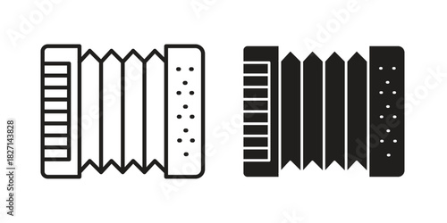 Accordion icons design, logo. Symbol illustration set
