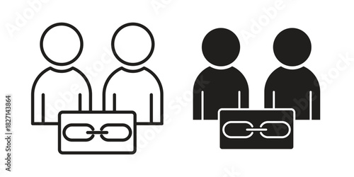 Affiliate link icons design, logo. Symbol illustration set