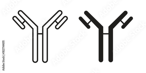 Antibody icons design, logo. Symbol illustration set