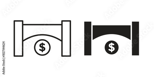 Bridging loan icons design, logo. Symbol illustration set