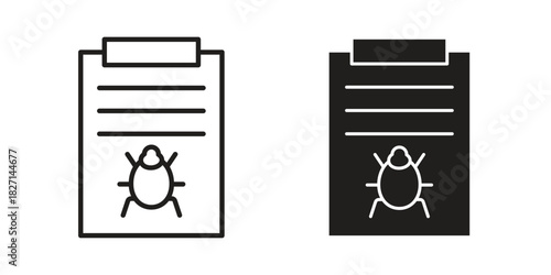 Bug report icons design, logo. Symbol illustration set