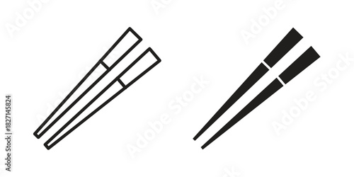 Chopsticks icons design, logo. Symbol illustration set