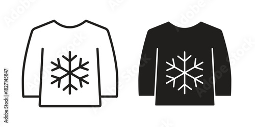 Christmas sweater icons design, logo. Symbol illustration set