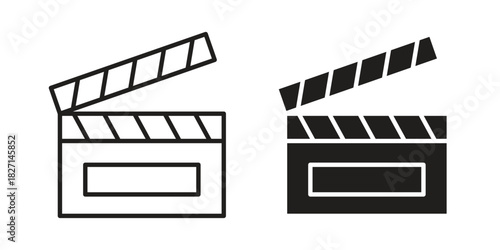 Cinema flapper icons design, logo. Symbol illustration set