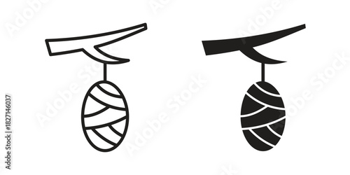 Cocoon icons design, logo. Symbol illustration set