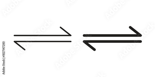 Double arrow icons design, logo. Symbol illustration set