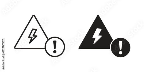 Electric Problem icons design, logo. Symbol illustration set