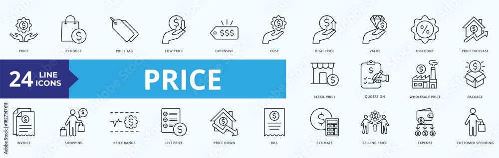 Naklejka premium Price Icon Pack