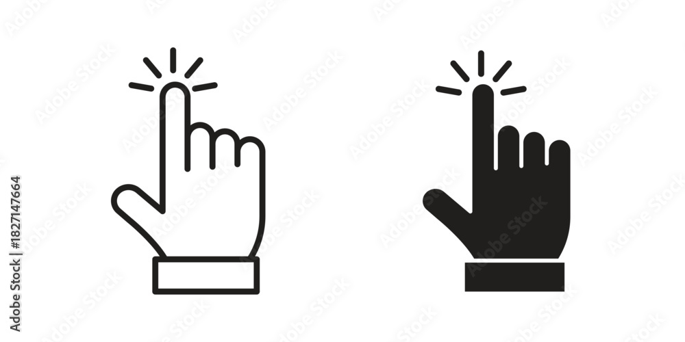 Fototapeta premium Finger control icons design, logo. Symbol illustration set