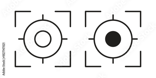 Focus icons design, logo. Symbol illustration set