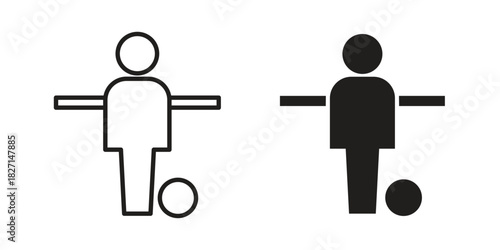 Foosball icons design, logo. Symbol illustration set