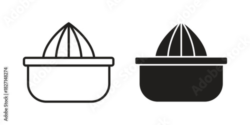 Hand Juicer icons design, logo. Symbol illustration set