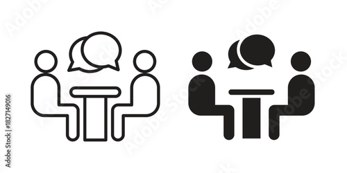 Job interview icons design, logo. Symbol illustration set