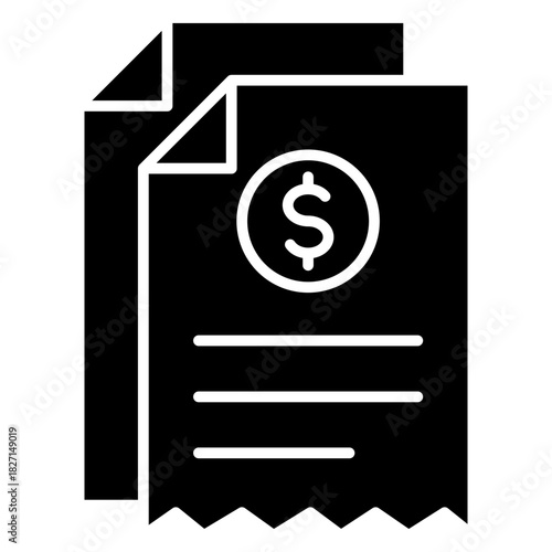 Invoice Glyph Icon