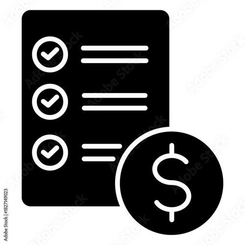 List Price Glyph Icon