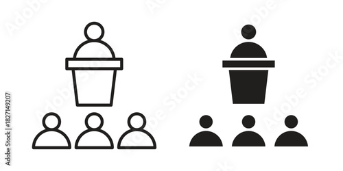 Lecture icons design, logo. Symbol illustration set