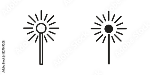 Laser beam icons design, logo. Symbol illustration set