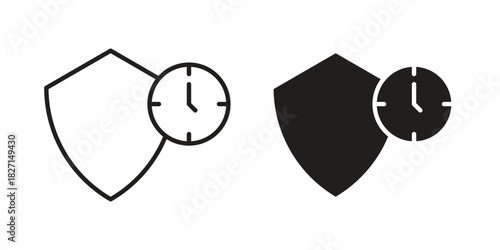 Long term icons design, logo. Symbol illustration set